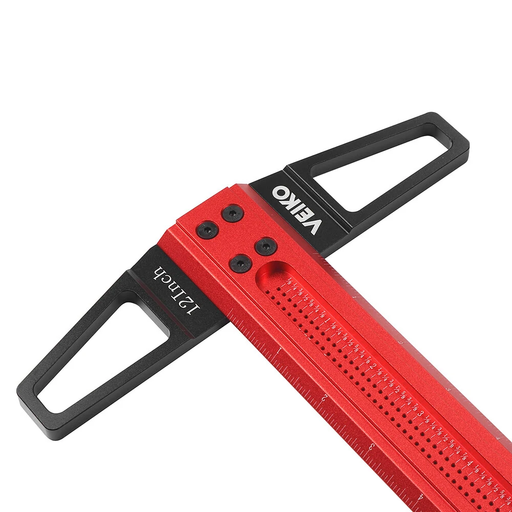 ENJOYWOOD VEIKO TS Imperial Aluminum Alloy Scriber Ruler | 12-30 Inch | 1/16 Per Hole - Image 4