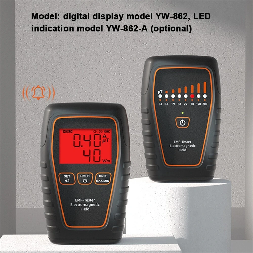 EMF Tester Portable - Electromagnetic Radiation Detector with Beep Alarm & Low Battery Indicator - Image 2