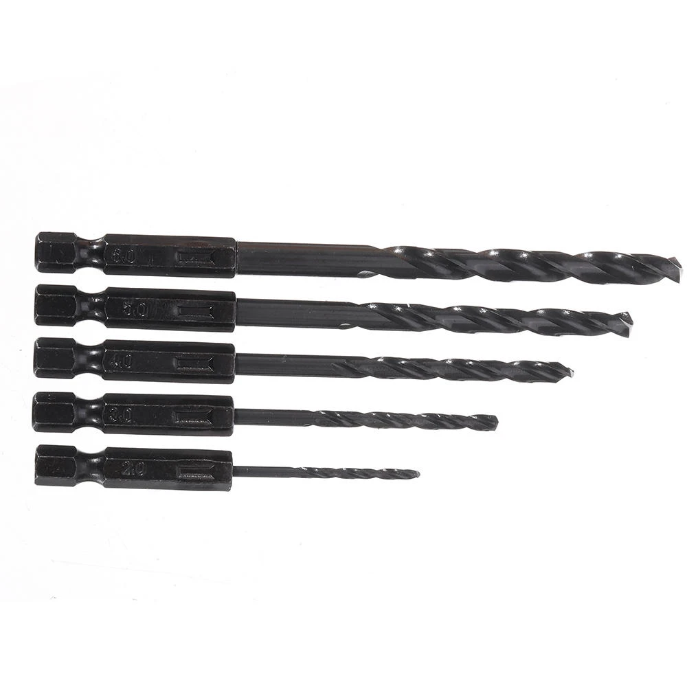 Drillpro 18PCS Screwdriver Drill Bit Set | 5PCS Twist Bits 2-6mm | 12PCS Phillips Torx Square Bits - Image 5