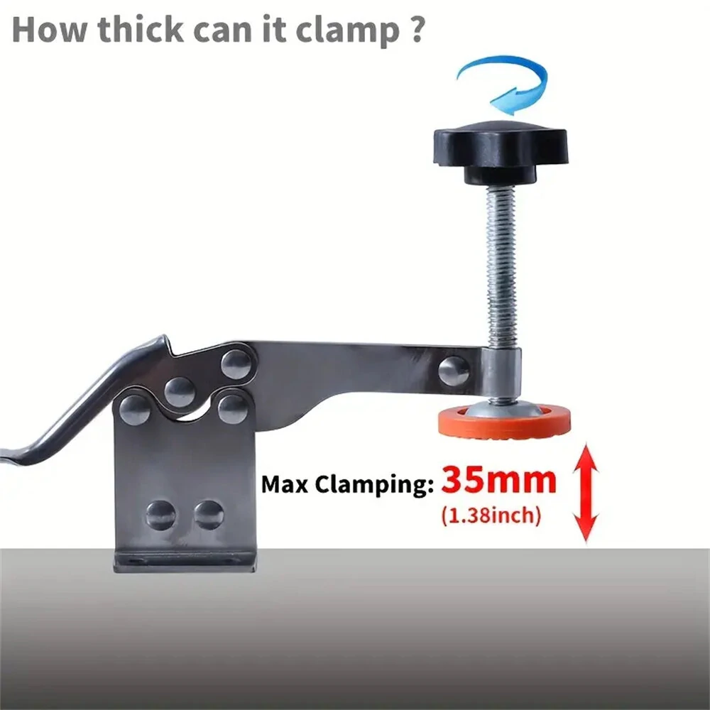Toggle Clamp - Stainless Steel Quick-Release Horizontal Clamp for Woodworking & Welding - Image 4