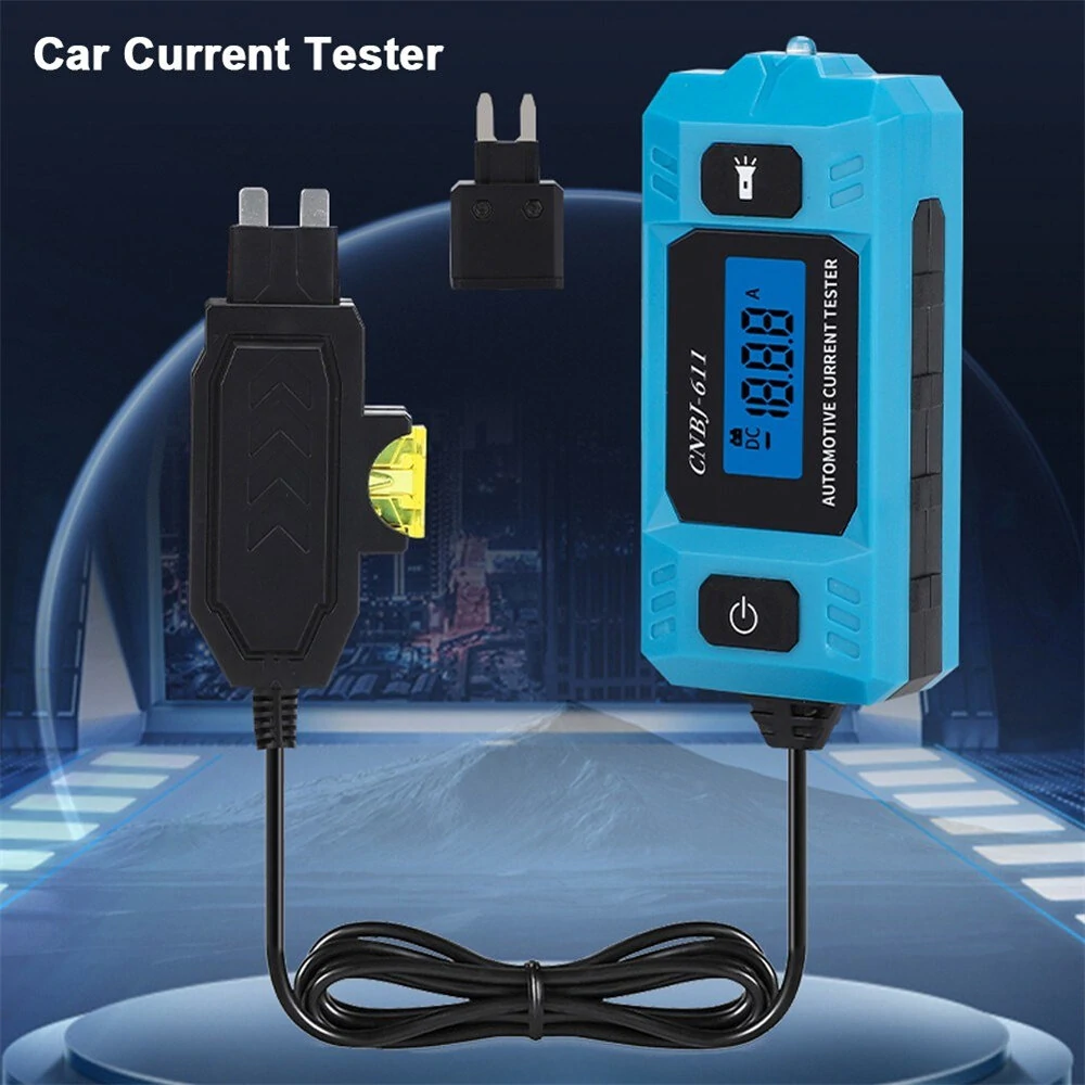 CNBJ-611 Automotive Fuse Tester | Car Leakage Analyzer with Blue LCD - Auto Diagnostic Tool - Image 2