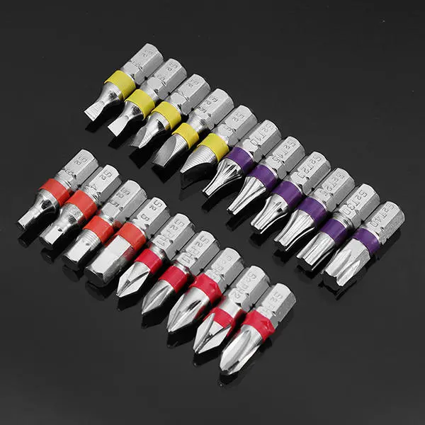 20pcs Torx Phillips Hex Slotted Screwdriver Bits Set with Extension Rod - Image 2