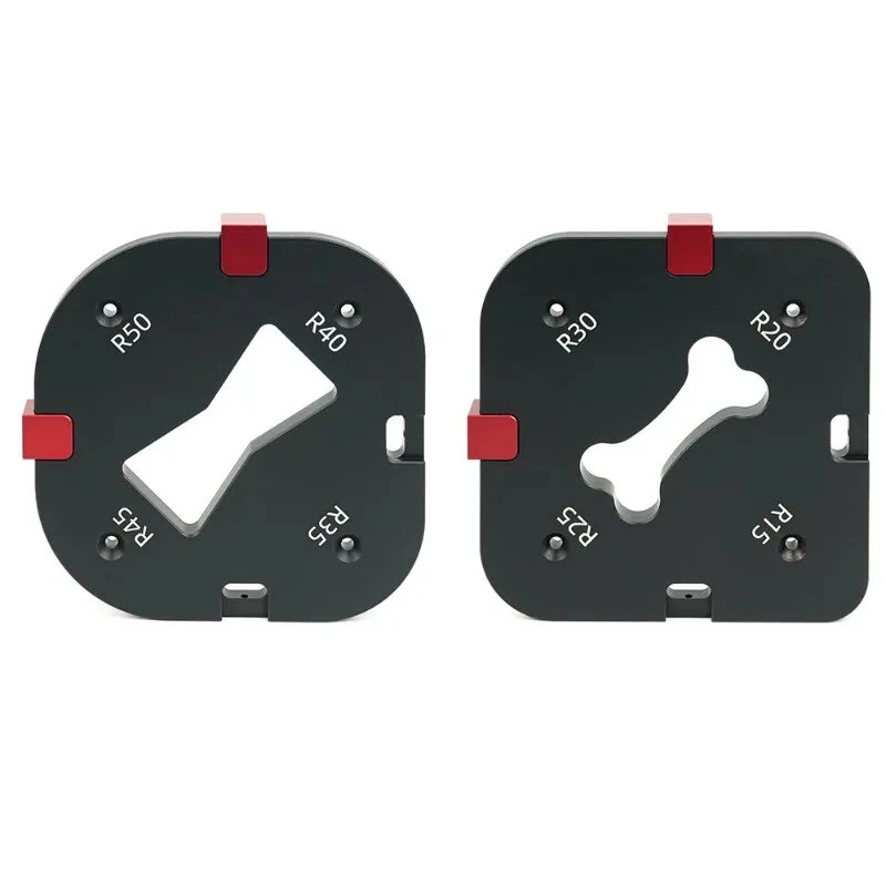 Woodworking Corner Jig Router Template 4-in-1 | R15-R50 Aluminium Alloy | Round R-Corner Milling Cutter - Image 2