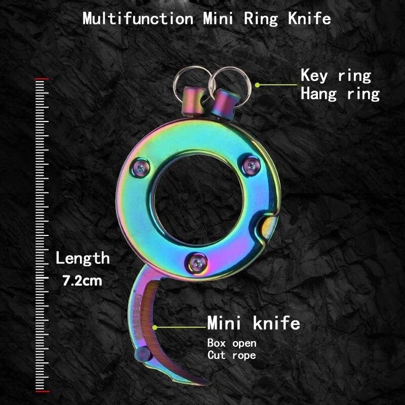 Key Chain Knife Multitool - Mini EDC Tool for Camping & Men's Pendant Gift - Image 4
