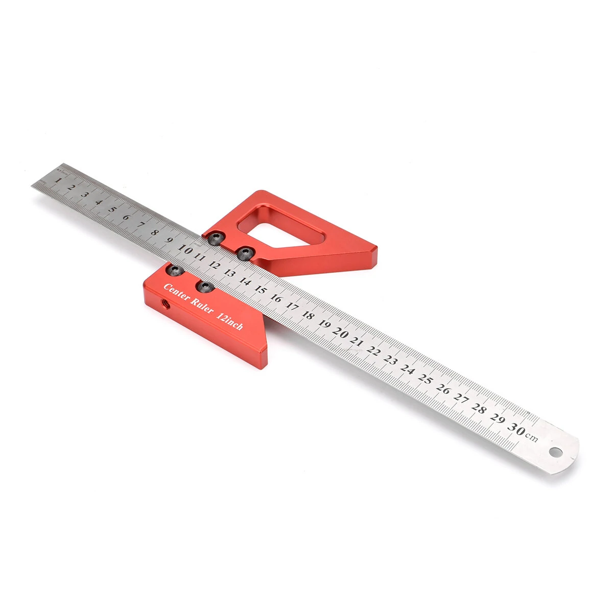 Precision Center Finder | 45 Degree V-Shaped Ruler | Anodized Durable Woodworking Tool - Image 2