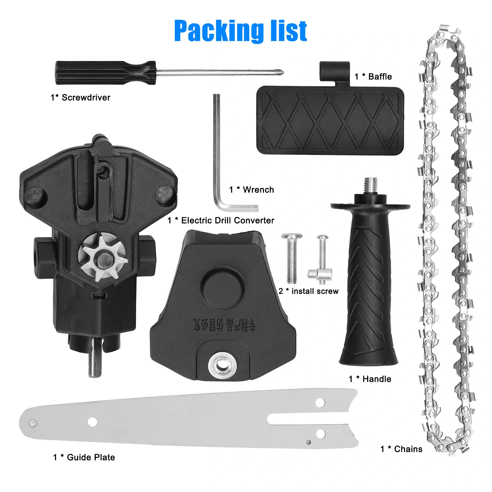 6 Inch Portable Electric Chainsaw Drill Adapter Kit | Pruning Saw Conversion Head - Image 4