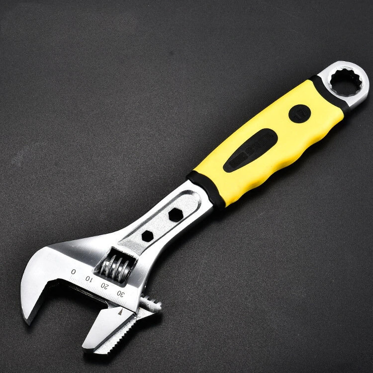 Dual-Use Adjustable Wrench | Multi-Function Pipe & Open-End Wrench - Image 2