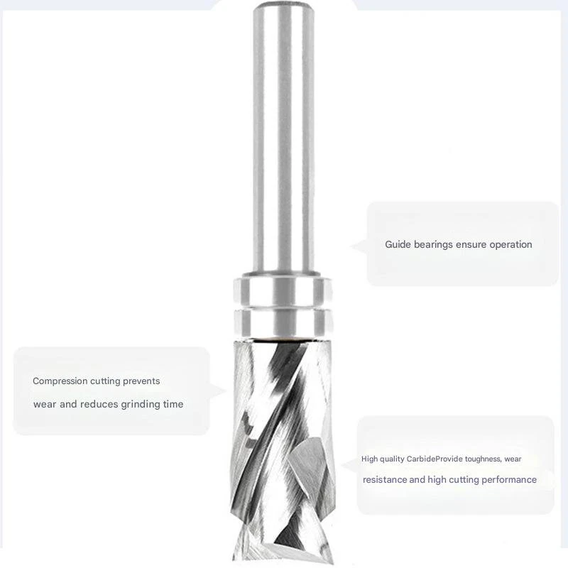 Whiteside Router Bits 8mm Spiral Flush Trim Bit | 1/2 Inch Cutting Diameter with Bearing - Image 5