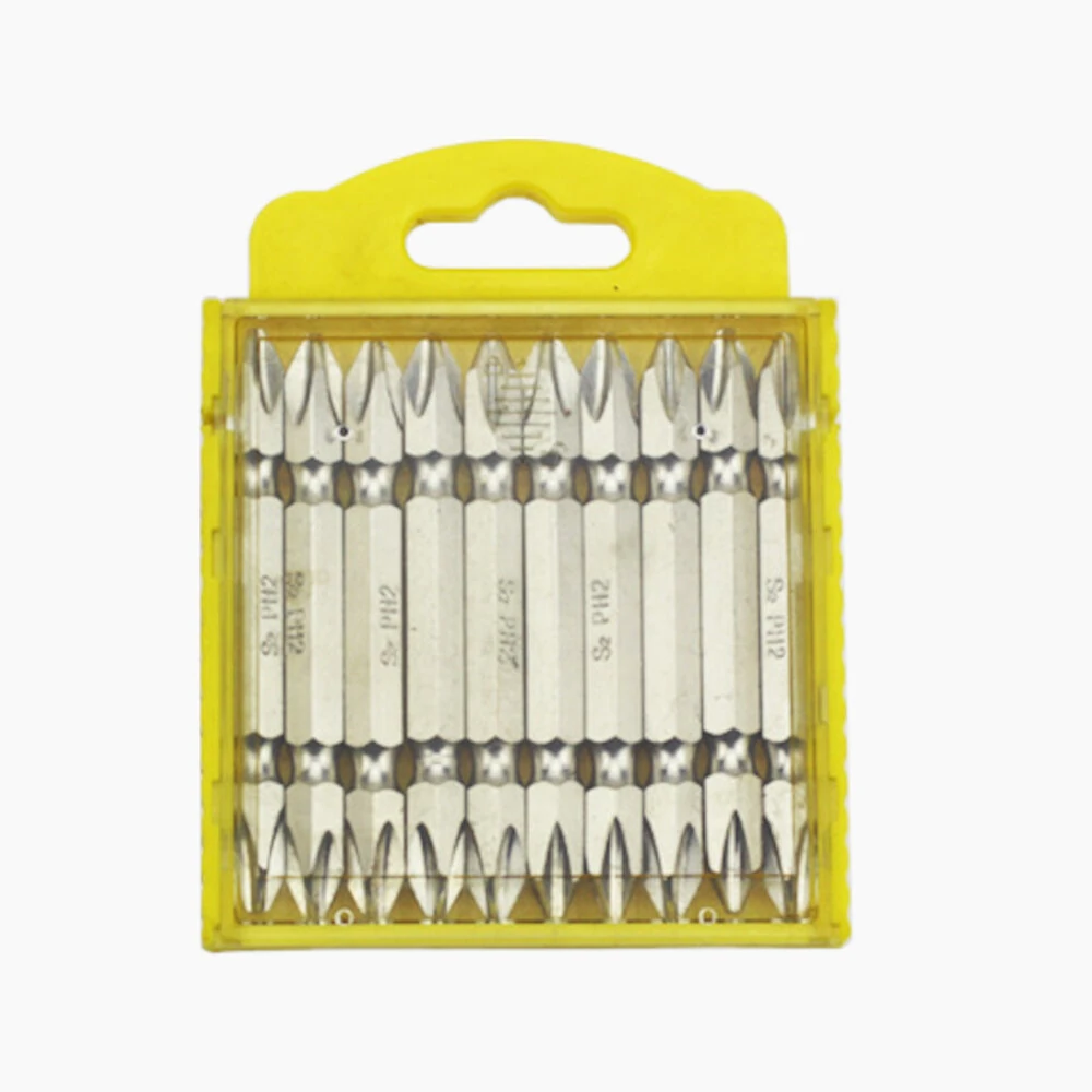 10Pcs PH2 Screwdriver Bits - 65/110mm S2 Steel Magnetic Double-ended - Image 3