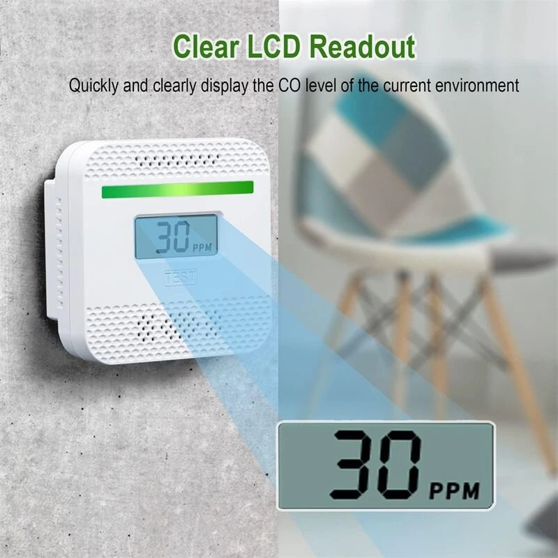 EcoSafe Compact Carbon Monoxide Sensor - Portable Digital Alert Device for Home RV Car - Image 4