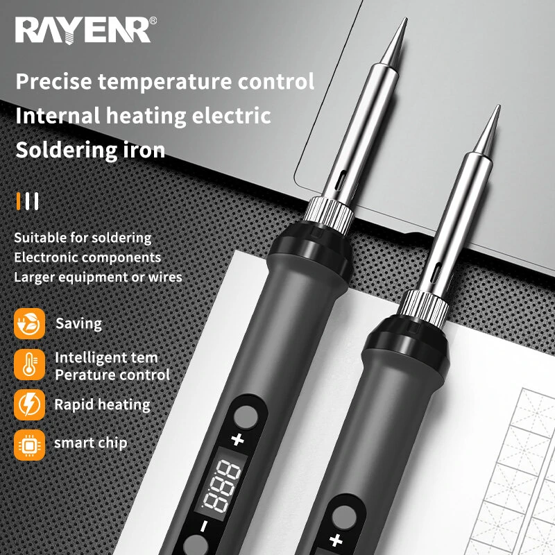 Rayenr Digital Soldering Iron Kit 60W | 15-in-1 Temperature Control & Rapid Heating - Image 3