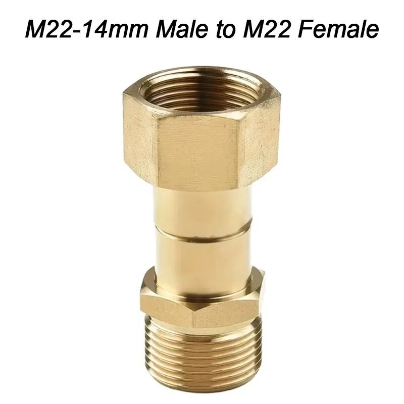 360 Degree M22 Pressure Washer Attachment | Brass Swivel Connector Anti-Kink Tool - Image 3