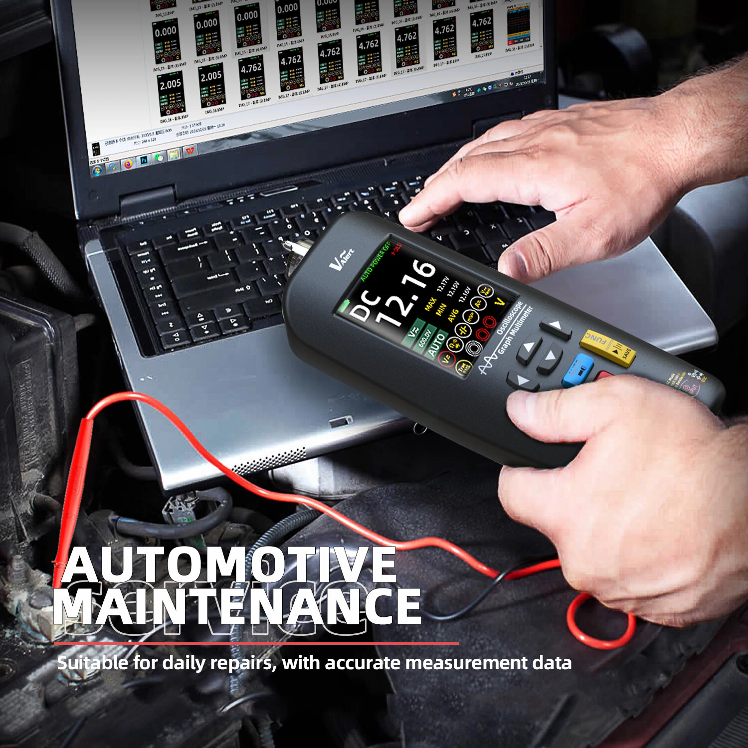 BSIDE O1X Digital Handheld Oscilloscope Multimeter - 10MHz Bandwidth | 48MSa/s | Color Display | Rechargeable - Image 4