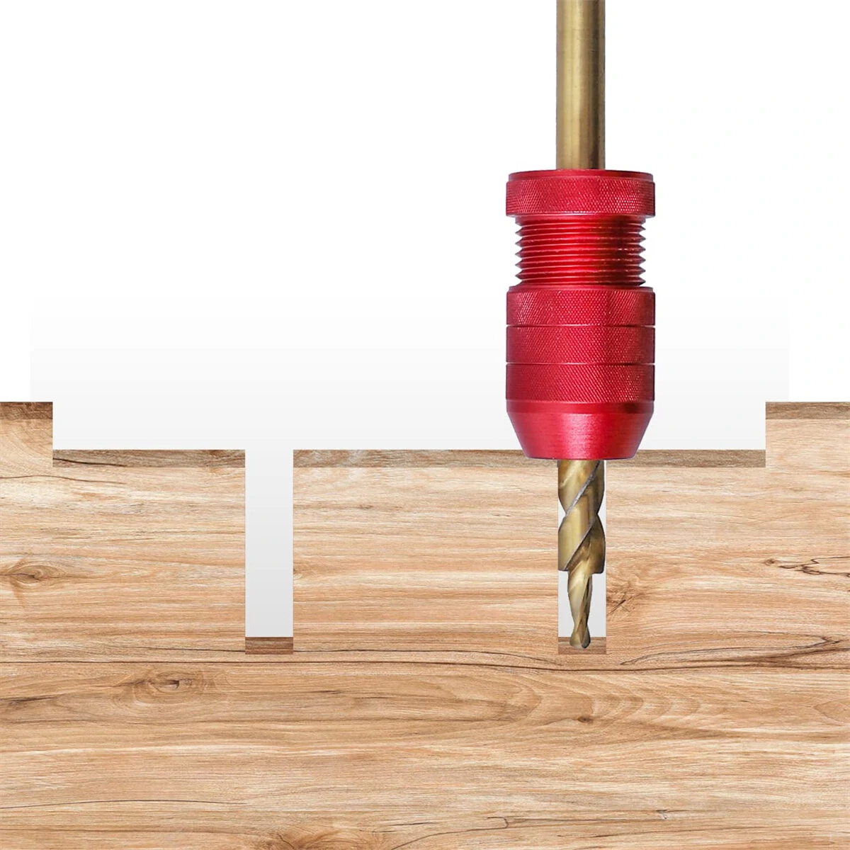 Premium Aluminum Drill Stop Set - 2PCS Adjustable Depth Control for Precise Drilling - Image 2