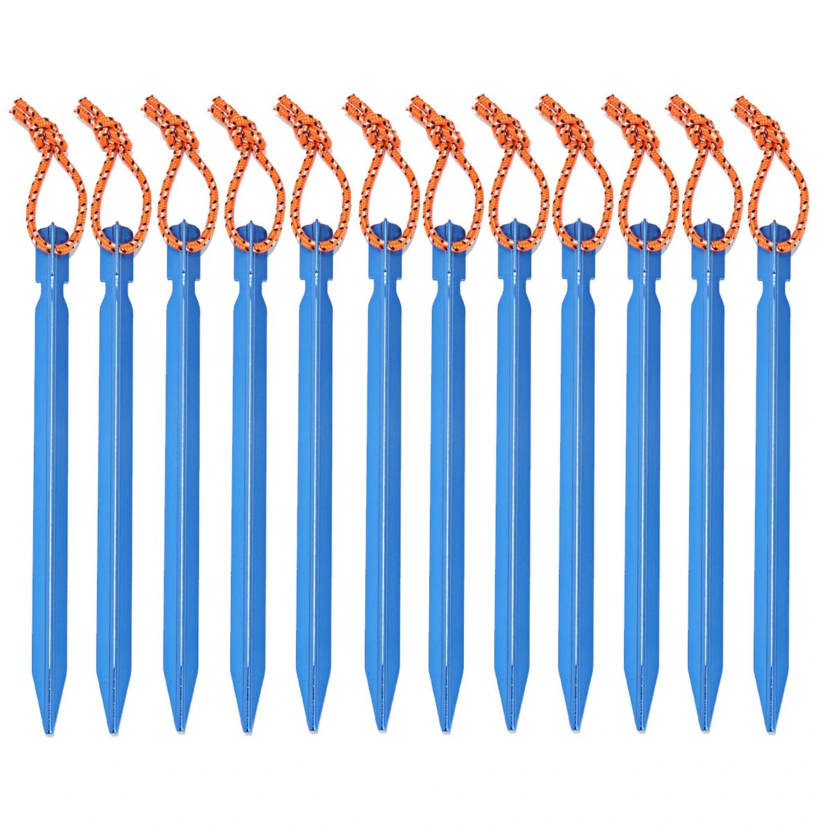 12PCS Aluminum Alloy Tent Stakes | Lightweight Camping Pegs with Rope - Image 4