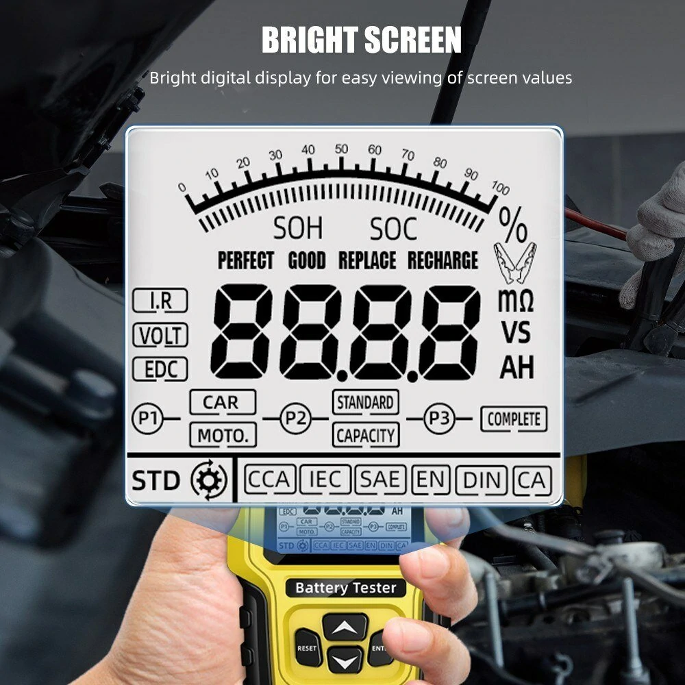 FOXSUR Intelligent Car Battery Tester 12V/24V | Digital Display Quick Accurate - Image 5