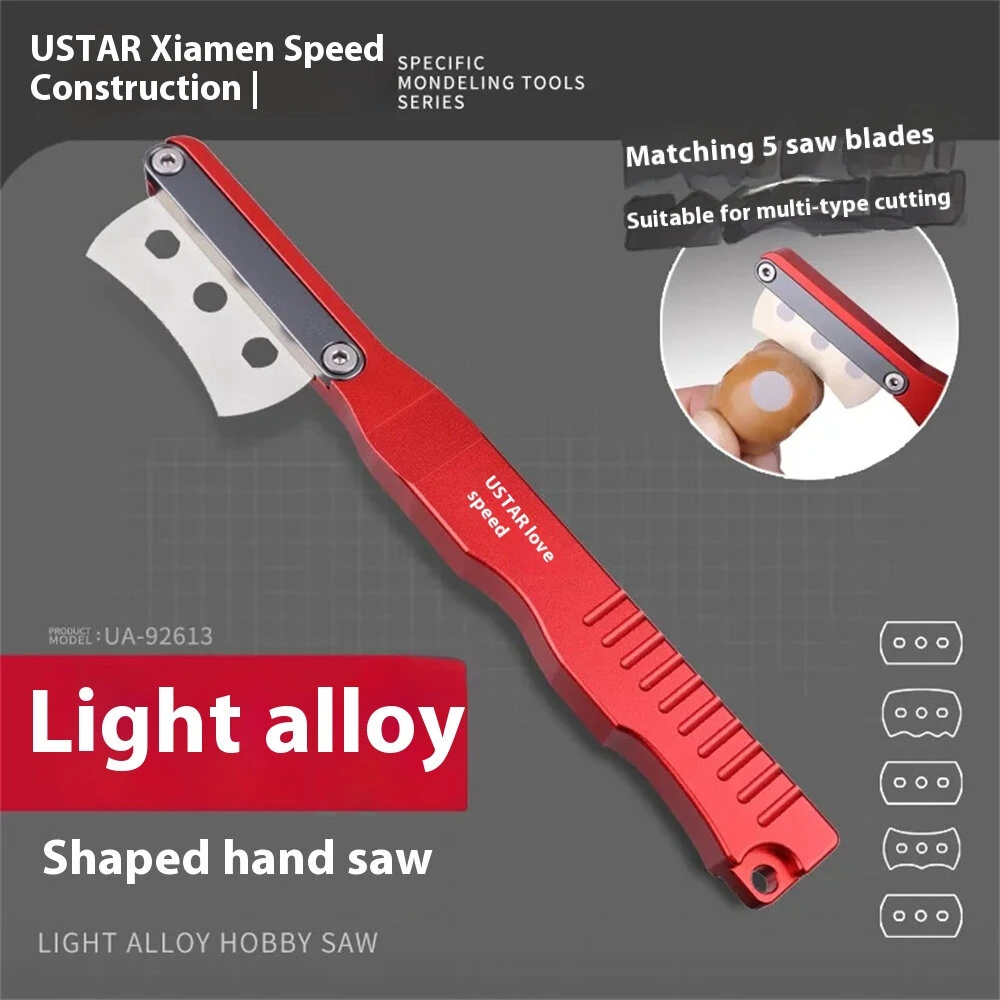 Light Alloy Hand Saw for Gundam Models | 5 Special-Shaped Blades | DIY Assembly Tool - Image 3