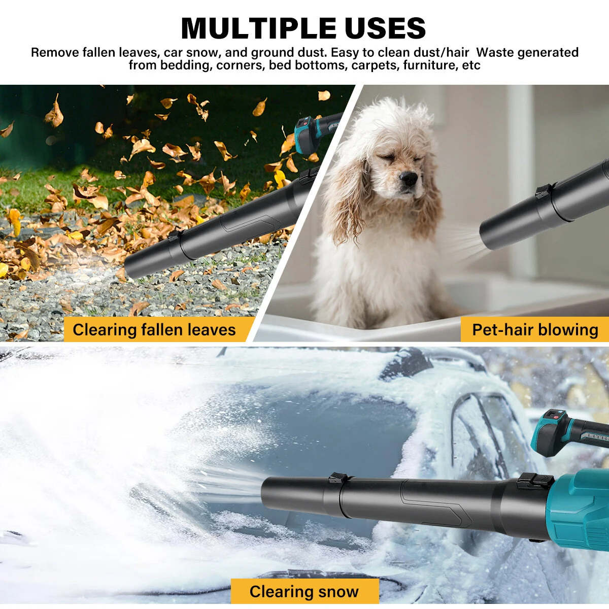 Drillpro 20V Brushless Leaf Blower - 25000rpm Turbo 3-Speed Garden Tool - Image 4
