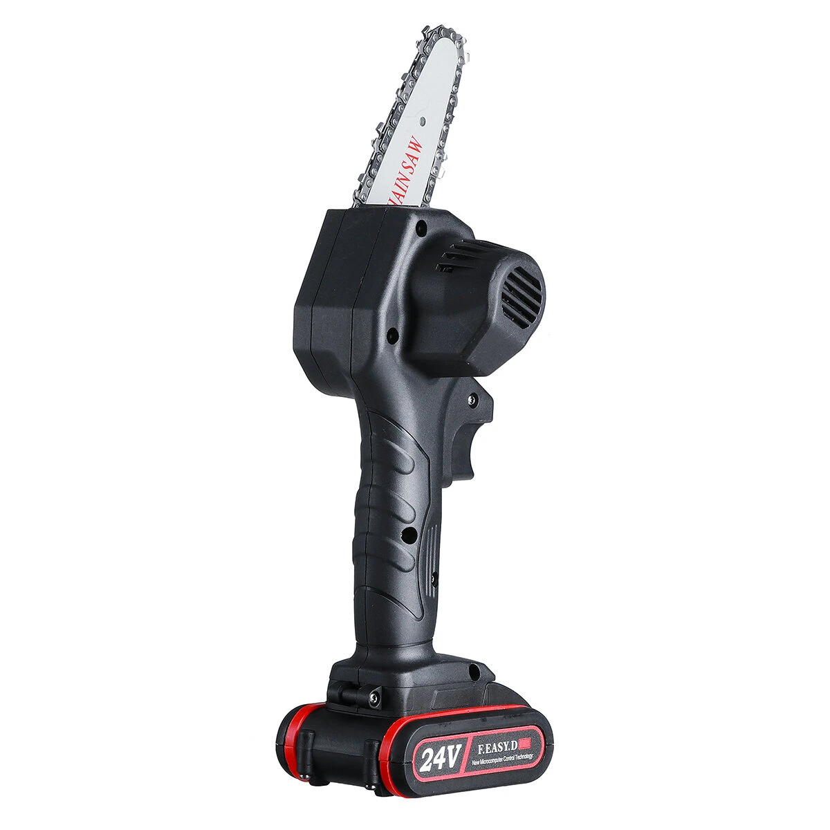 Mini Handheld Chainsaw - 24V Cordless Electric Wood Cutter - 4 Inch Bar - w/ Battery - Image 5