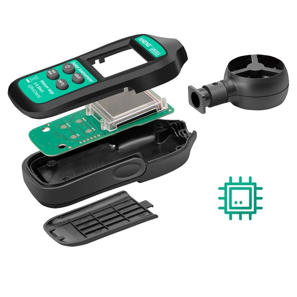 ANENG GN301 Digital Anemometer | 0-30m/s Wind Speed & -10~45°C Temperature Tester - Image 4