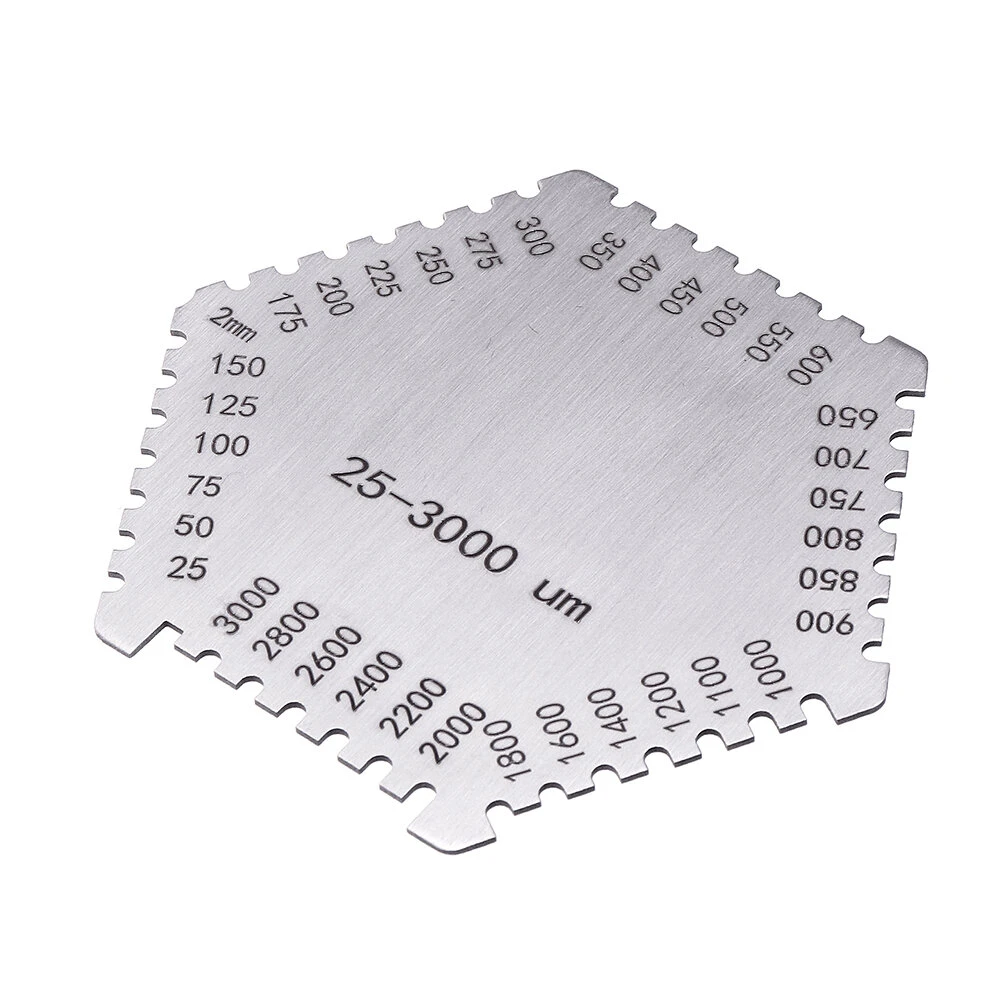 High-Precision Stainless Steel Wet Film Thickness Gauge | 25-3000um Hexagon Comb - Image 5