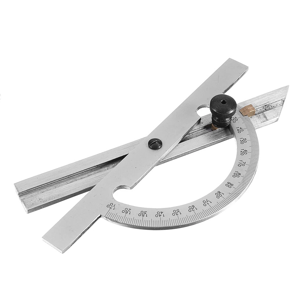 Stainless Steel Protractor Ruler | 10-170 Degree Angle Tool | 153/300mm Woodworking Measuring - Image 3
