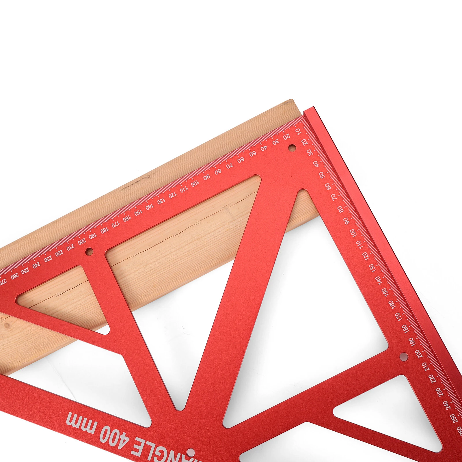 Woodworking Triangle Ruler - 400mm Aluminum Alloy - 90/45 Degree Angle | Metric Scale - Image 5