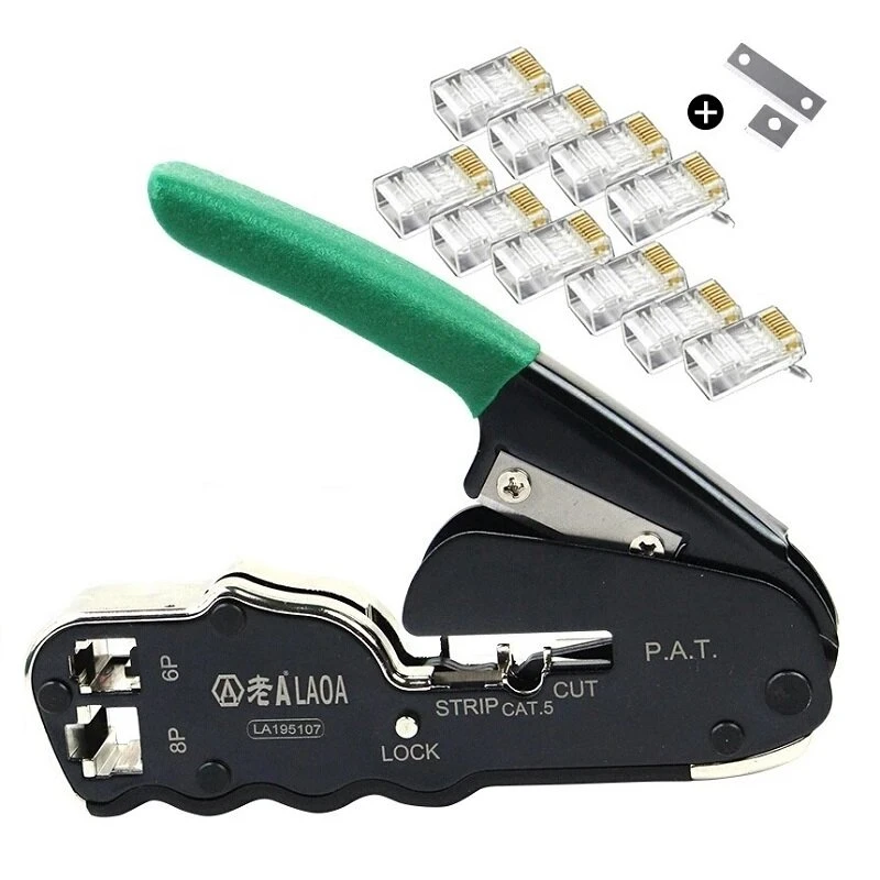 LAOA Portable 6P/8P Network Crimping Pliers - Cable Wire Stripper & Cutter - Image 2