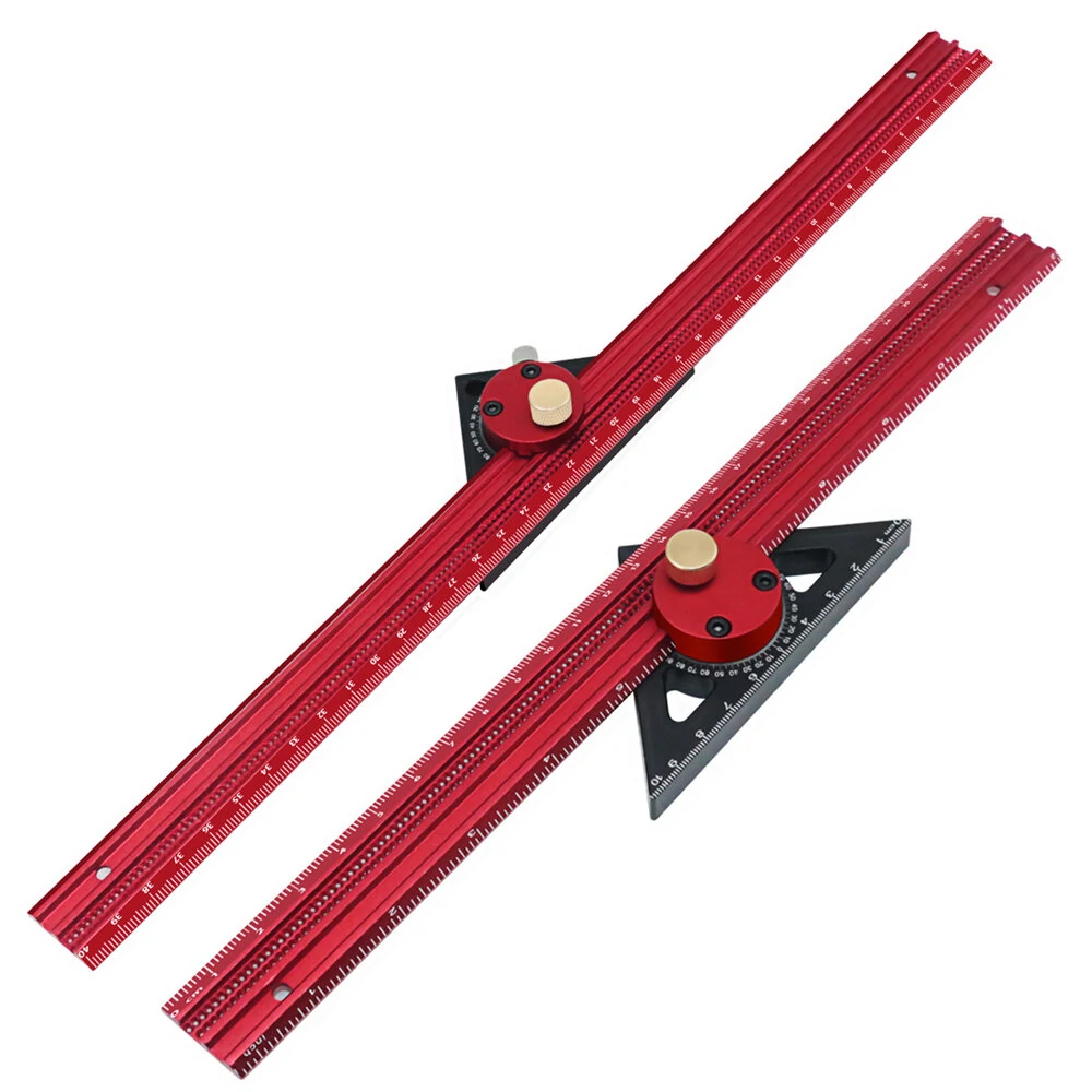 Carpentry Precision Scribe Ruler | Aluminum T-Type Line Drawing Tool & Marking Gauge - Image 5