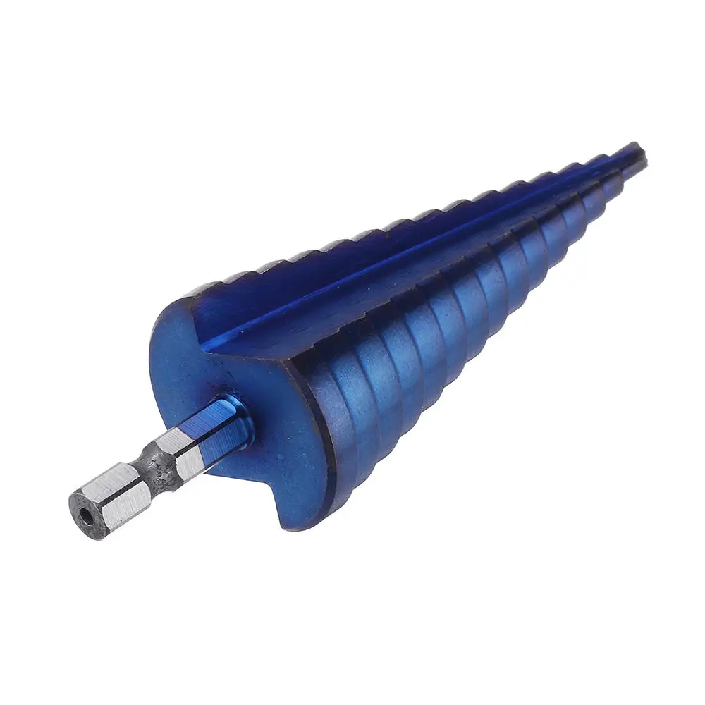 Upgrade 3Pcs Blue Nano Step Drill Bit Set | 1/4 Hex Shank | 4-12mm & 4-32mm - Image 4