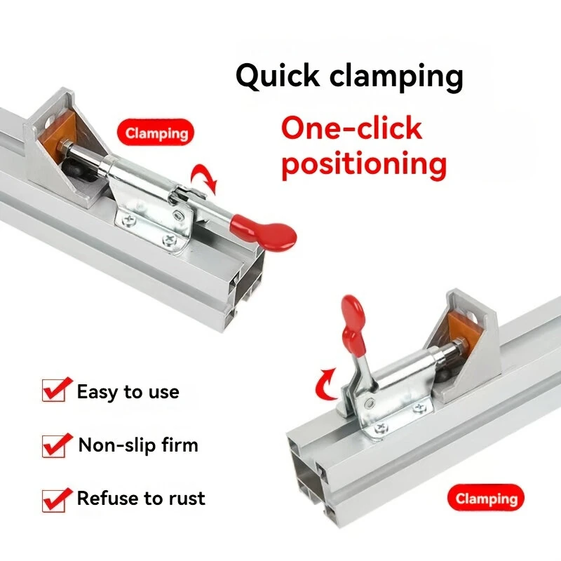 Aluminum Alloy Table Saw Fence & Board Clamp | Circular Saw Guide Ruler for Woodworking - Image 4