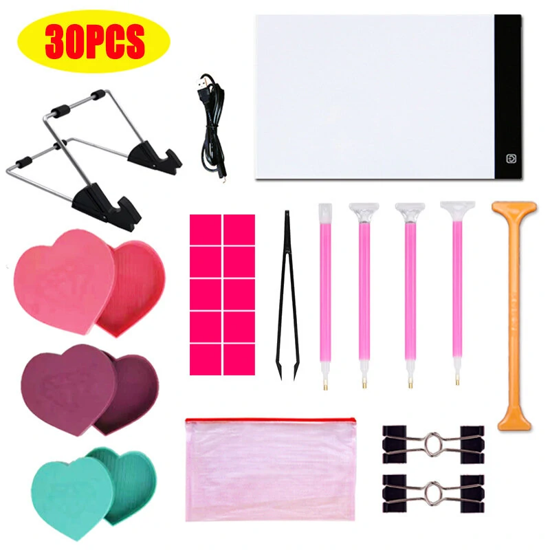 DIY Diamond Painting Tool Kit with LED Light Board & Drill Pen | Complete Set - Image 5