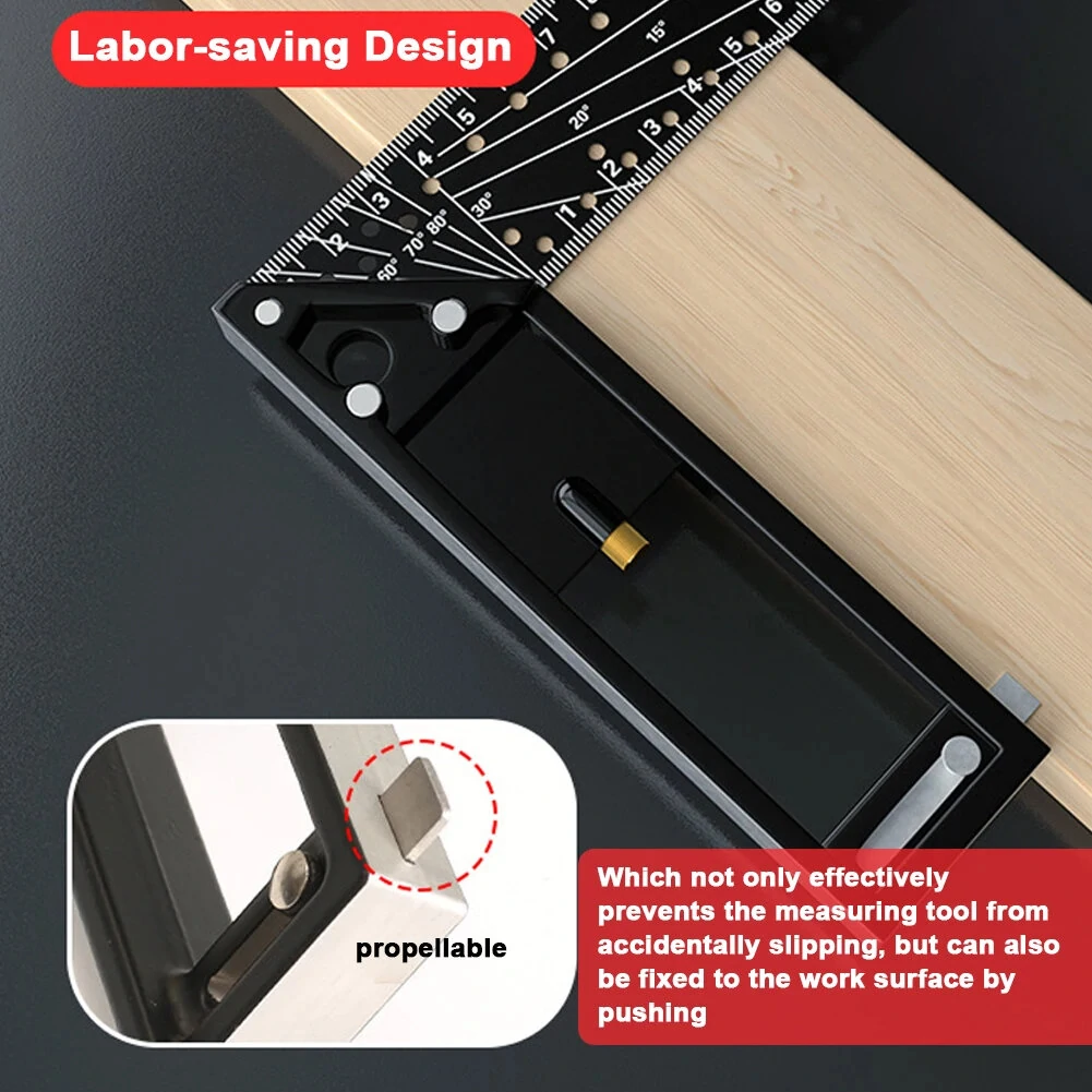 High Carbon Steel Right Angle Ruler - 300mm/400mm for Woodworking & Construction - Image 4