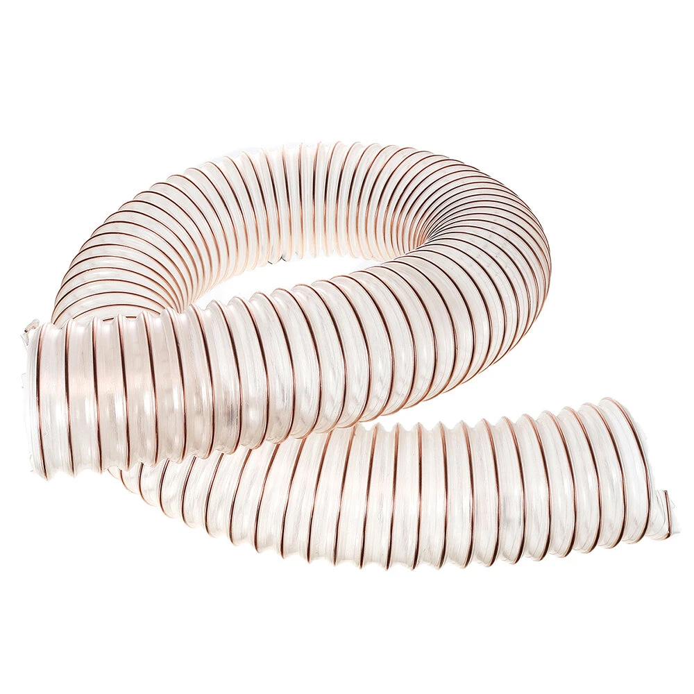 Flexible 1m Clear PU Dust Hose - For Turbo Cyclone Dust Collector & Vacuum - Image 3