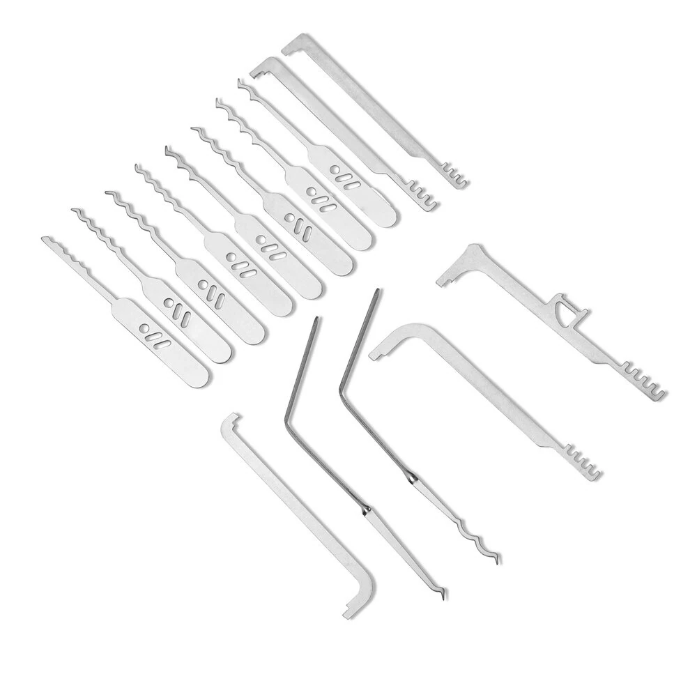 Practice Lock Picking Kit 32PCS with Transparent Padlock - Stainless Steel Picks & ABS Handles for Beginners - Image 2
