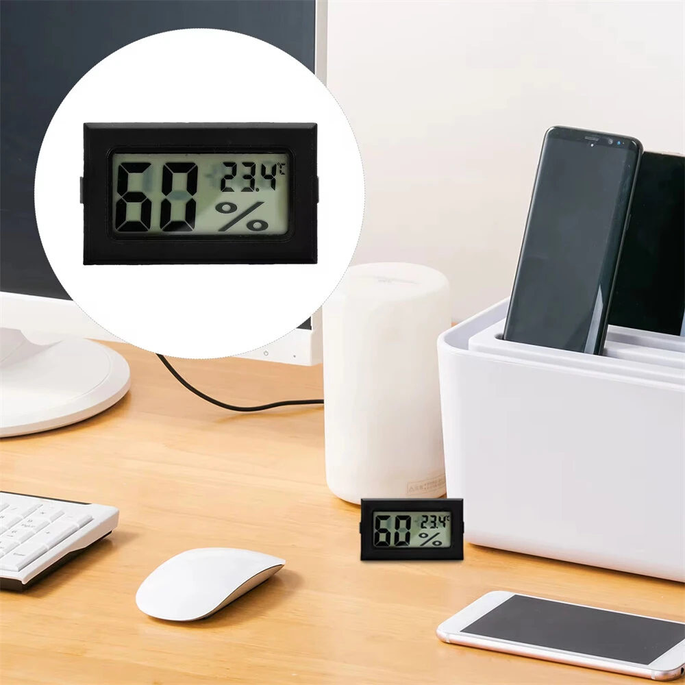 Mini Digital Hygrometer Thermometer - 3Pcs Indoor Humidity Temperature Monitor - LCD Display Portable - Image 3