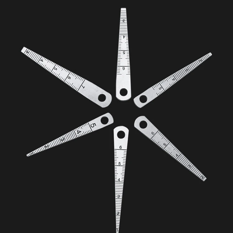 6pcs 0-7mm Taper Feeler Gauge | Wedge Hole Gauge & Aperture Scale Ruler - Image 2