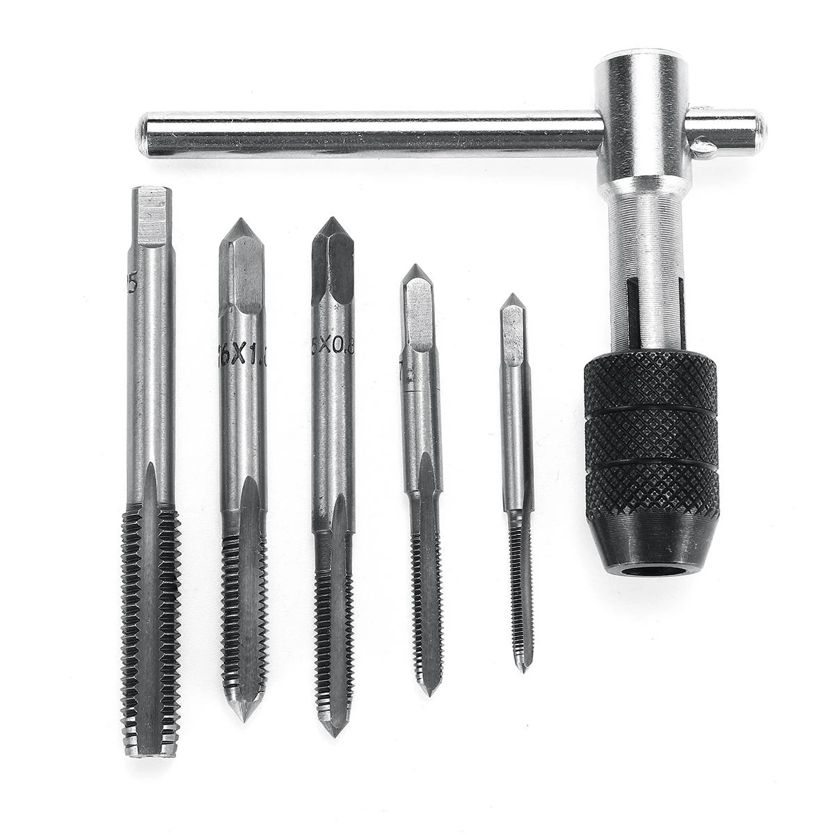M3-M8 Tap Drill Set | T-Handle Ratchet Tap Wrench | Machinist Tool Kit - Image 4