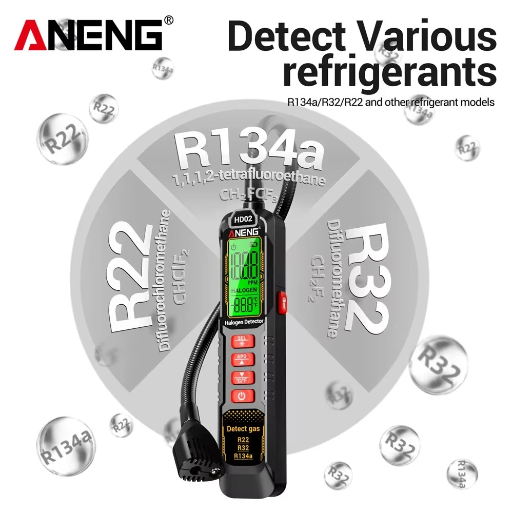 ANENG HD02 Halogen Leak Tester | R22 R32 R134a | USB Rechargeable & Adjustable Sensitivity - Image 5