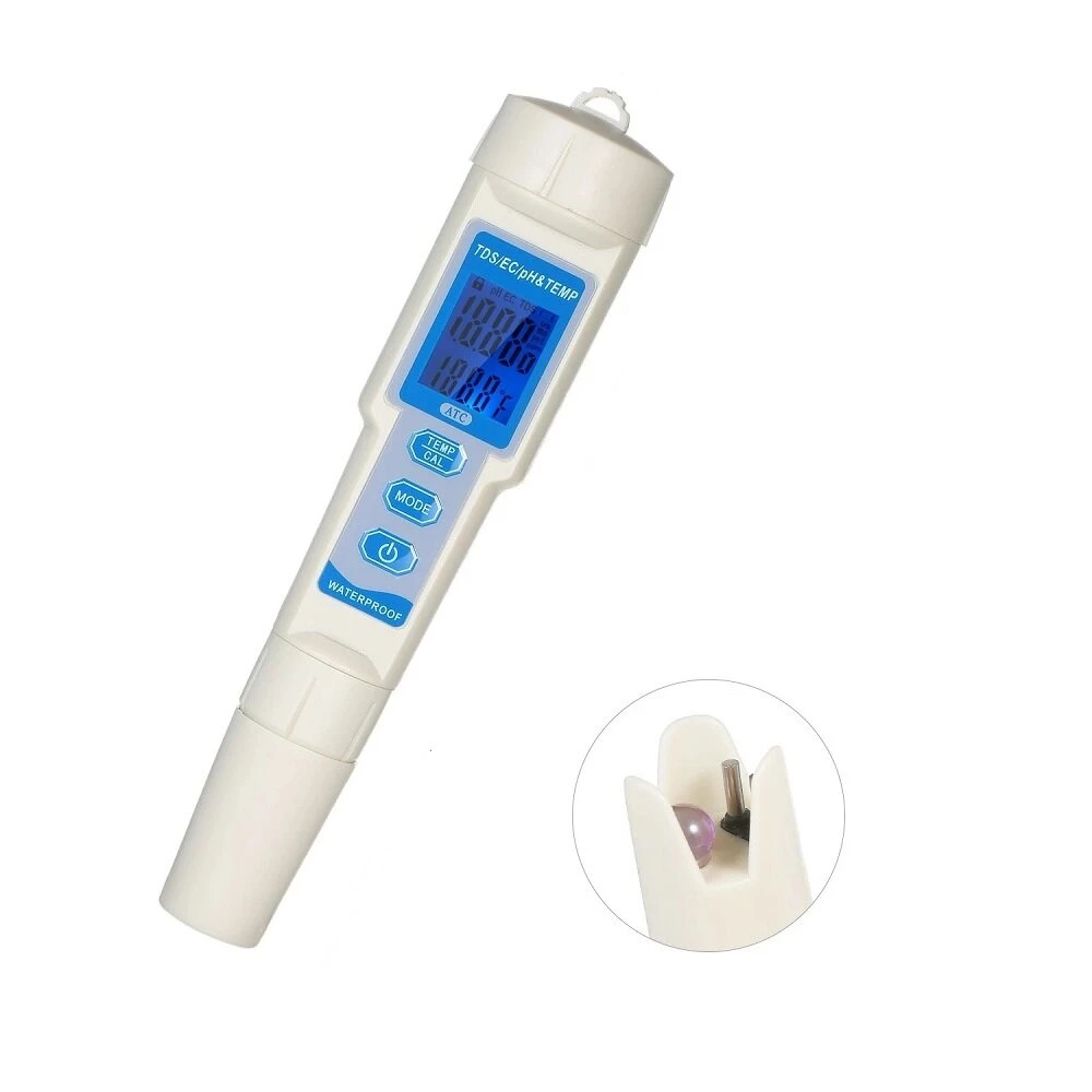 4-in-1 Water Quality Tester Pen - PH/EC/TDS & Temperature Meter with ATC - Image 3