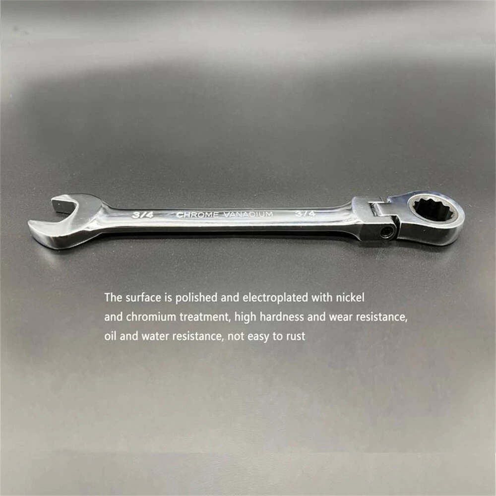 Auto-Fast 8-19mm Ratcheting Wrench Set | Open-End & Flare Nut Spanner | 180-Degree Movable Head - Image 5