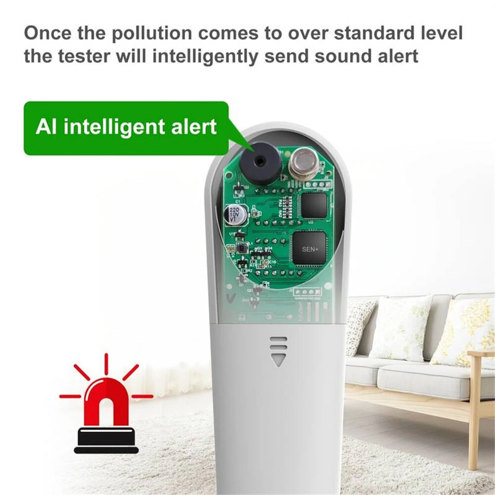 JMS11 Digital Air Quality Monitor - Formaldehyde TVOC Tester | LED Display - Image 3