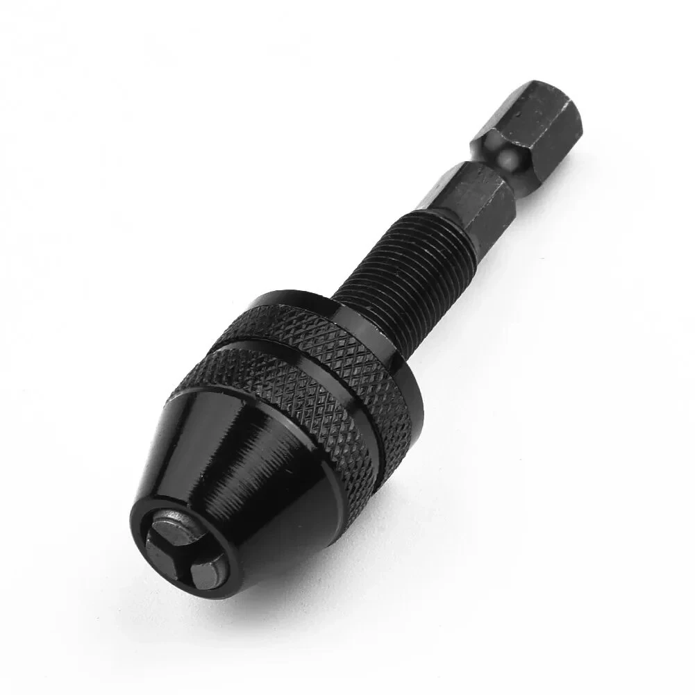 Mini Keyless Drill Chuck - 1/4 Inch Hex Shank Quick-Change Converter | Aluminum Alloy - Image 4