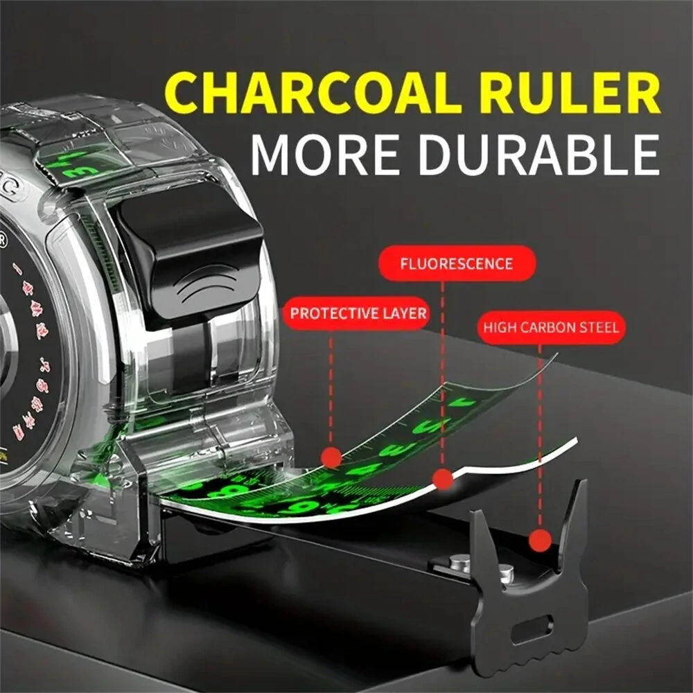 10M Fluorescent Steel Tape Measure | Circle Measuring & Self-Locking - Image 5