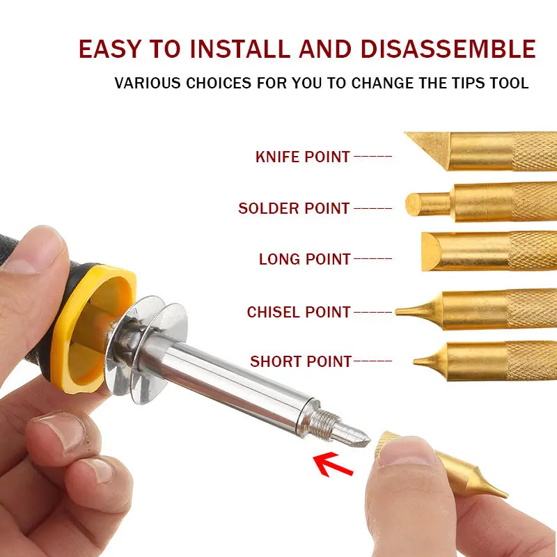 Wood Burning Tool Kit 40W - Pyrography Art Pen with Tips - 110V/220V Soldering Iron Set - Image 3