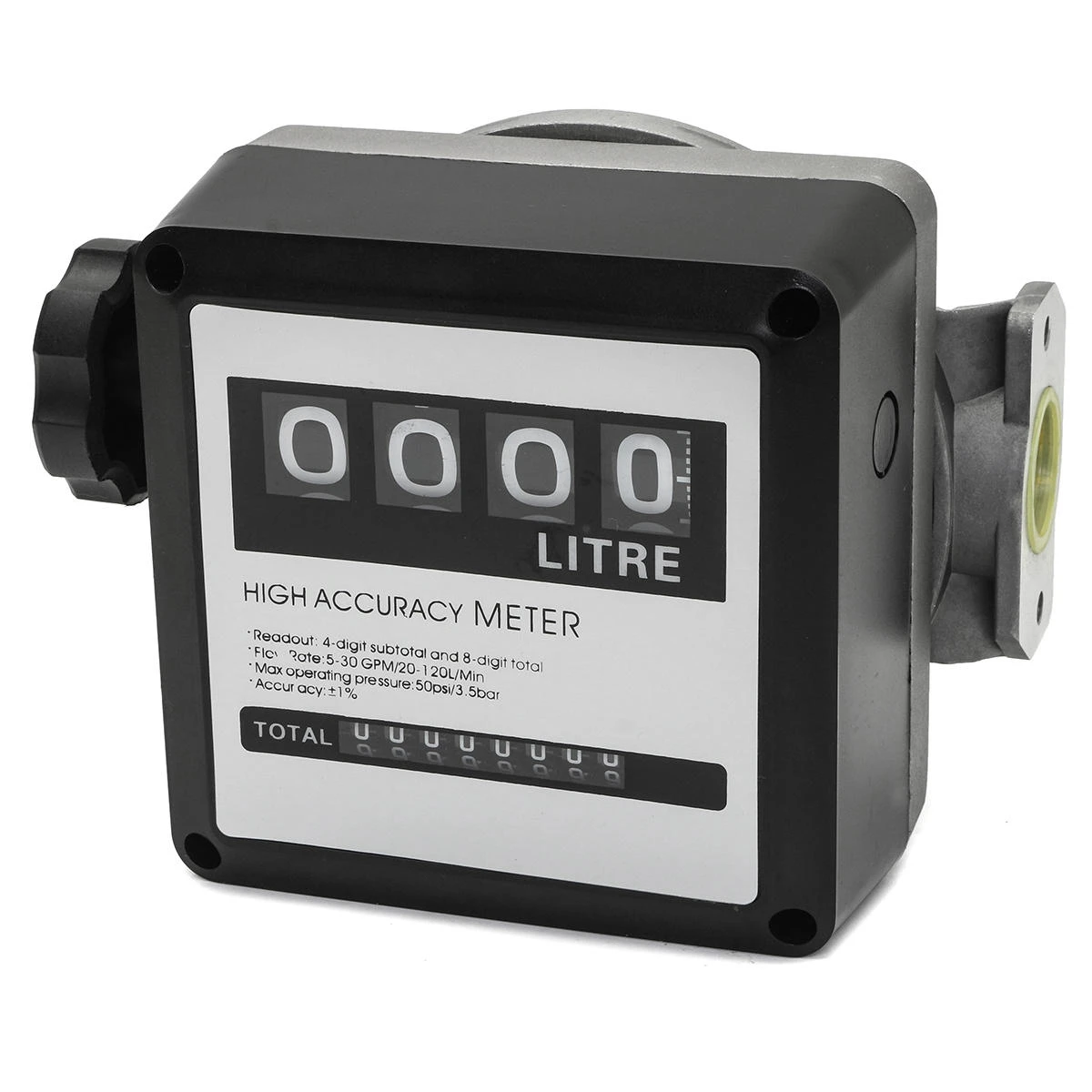Digital Diesel Fuel Flow Meter Counter Gauge - 20-120L/min for Gasoline Petrol Oil - Image 2