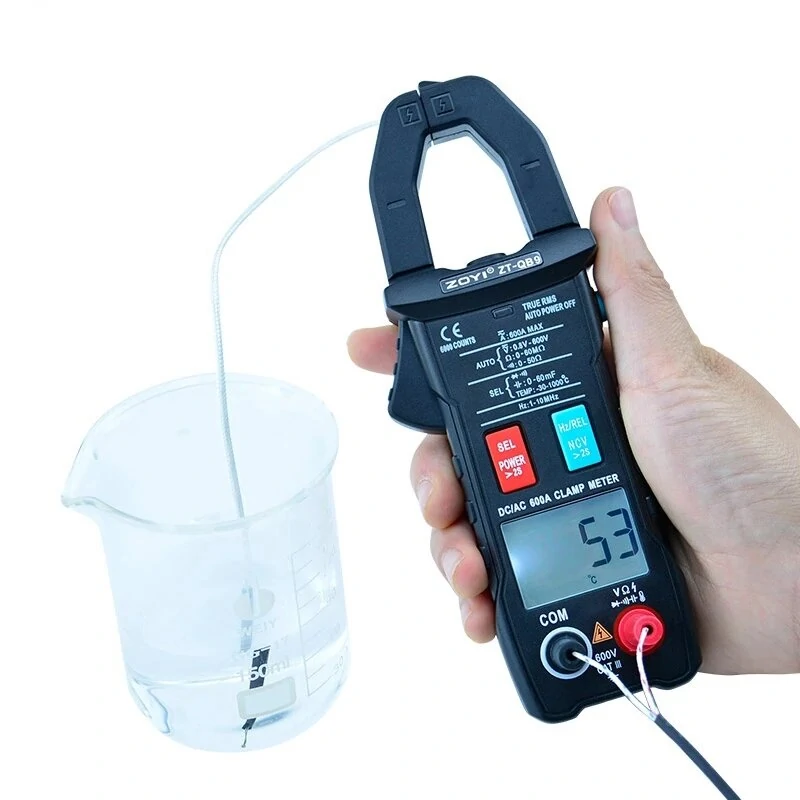 ZT-QB9 TRMS Clamp Meter - 600A AC/DC Current Tester | Auto-Ranging Voltage Ammeter - Image 3