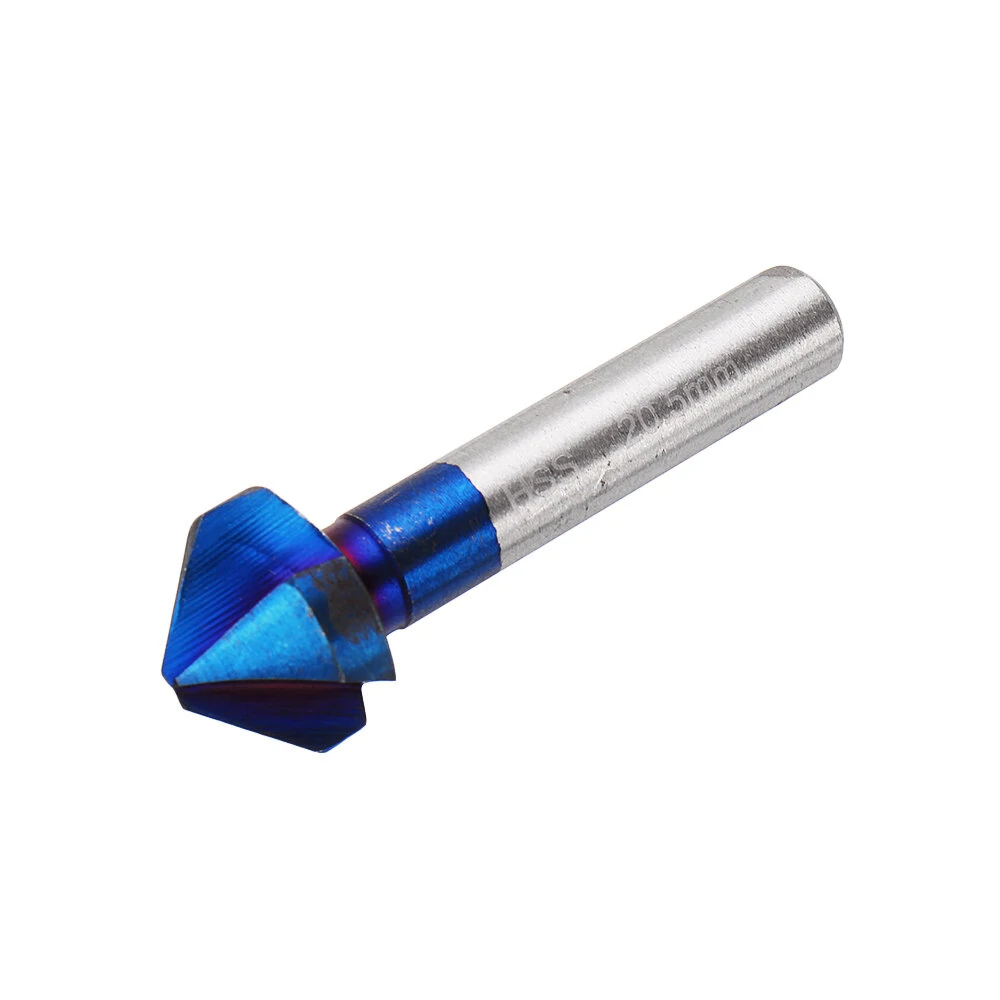 Drillpro 6Pcs HSS Chamfer Cutter - 90 Degree Countersink Drill Bit | 3 Flute End Mill - Image 5