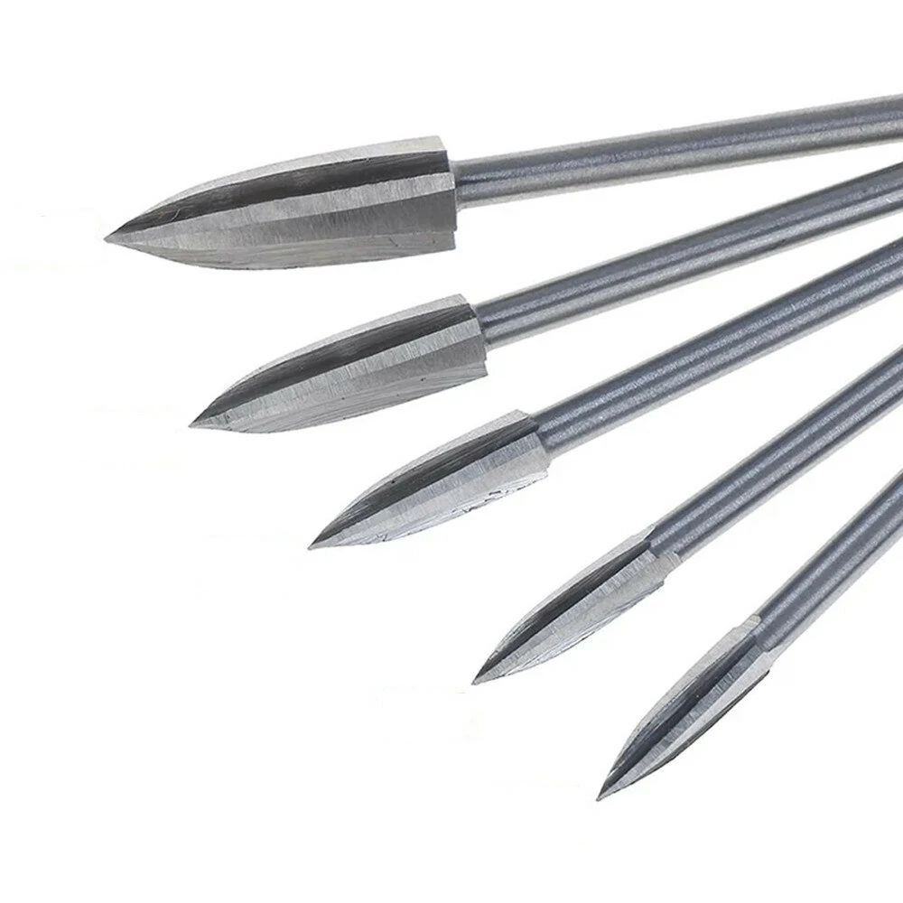 5pcs 3mm Shank HSS Wood Carving Bits | Engraving & Milling Cutter Set - Image 3