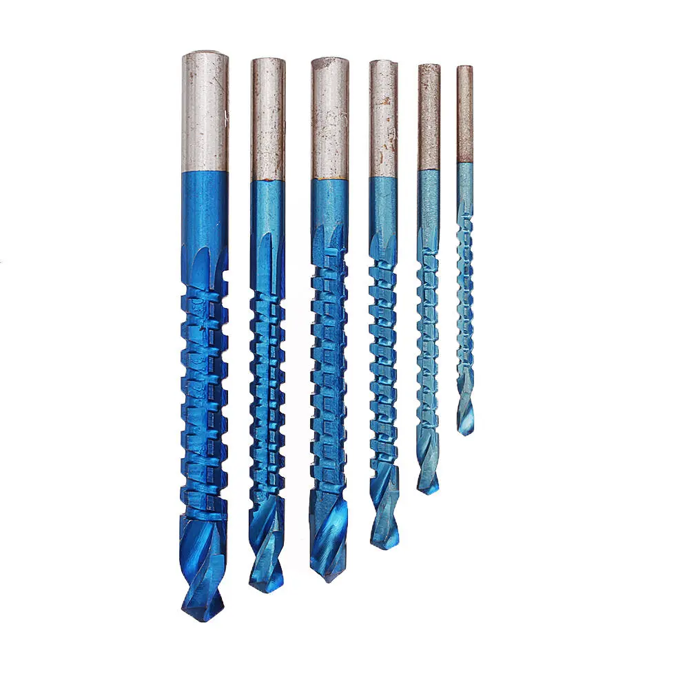 Drillpro 6Pcs Blue Nano HSS Drill Bits | 3-8mm for Wood Plastic Metal - Image 2